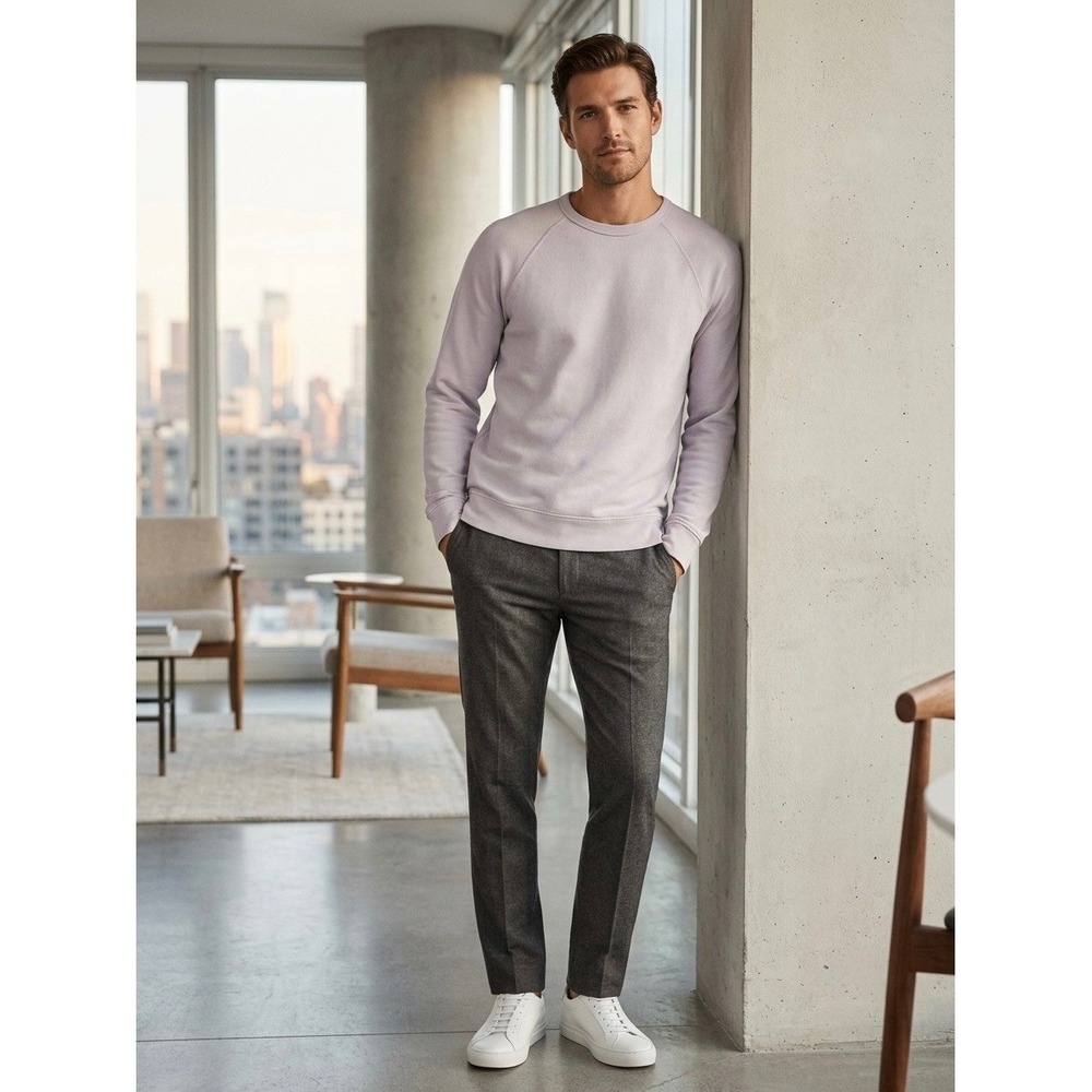 Vince Mens Lavender Purple Cotton French Terry Raglan Sweatshirt M66249990 S